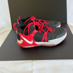 Nike Kids Black/Red LeBron Basketball Sneakers